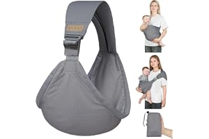 AUYAO Baby bärsele bärbar andningsbar småbarn rem tjock axelrem 3D nätwrap sling wrap babybärare justerbar baby höftsele för nyfödda upp till 0-36 månader (bladmönster)