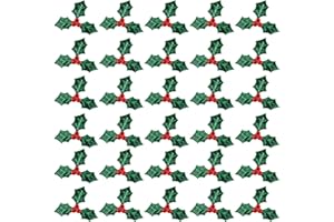 Artibetter - Confezione da 100 Mini Foglie di Agrifoglio per Decorazioni Natalizie, Ghirlande, Confezione Regalo e Biglietti (Verde, 3 cm)