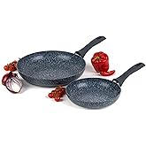 Russell Hobbs COMBO-5391 Nightfall Stone Frying Pan Set - Non-Stick 20/28 cm Egg/Omelette Pan, Durable Aluminium Cookware, In