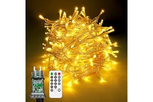 FULLARRIVE Guirnalda de Luces Navideñas para Árbol de Navidad [25m 200 LED] - Impermeable IP44 para Exterior e Interior - Control Remoto con 8 Modos y Temporizador, Decoración Ideal para Jardín Fachada y Ventana