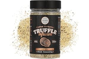 SALDVA Premium Truffle Steak & BBQ Rub – Limitowana edycja przyprawy gourmet – Z dodatkiem trufli dla luksusowego smaku – Unikalna mieszanka przypraw – Duży słoik (200 g)