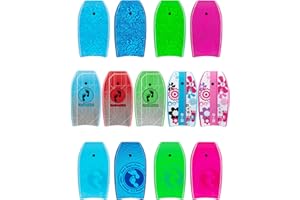 Two Bare Feet Bodyboard with Leash — Adult Boogie Board | IXPE Foam Deck, EVA Core & Slick Bottom | Lightweight, Durable, High-Performance Wave Rider for Beach & Surf