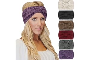 DRESHOW 6 Piezas Diadema Mujer Invierno Diadema Cabeza Anchas Cabello Turbante Banda Accesorio Pelo para Mujer Niñas