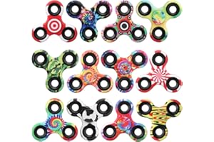 LNCOJOLM 12 Pack Fidget Spinner Bulk für Kind Erwachsene Weihnachtsstrumpf Füller Geschenk, Metall Tri-Spinner Fidget Spielzeug Durable Hand Spinner für Stress Relief, Party Favors Supplies Goodie Bag Stuffers