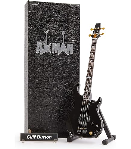 Guitare Miniature Robert Trujillo – Réplique Faite Main échelle 1/4, Avec Boîte Et Support, Décoration - 9