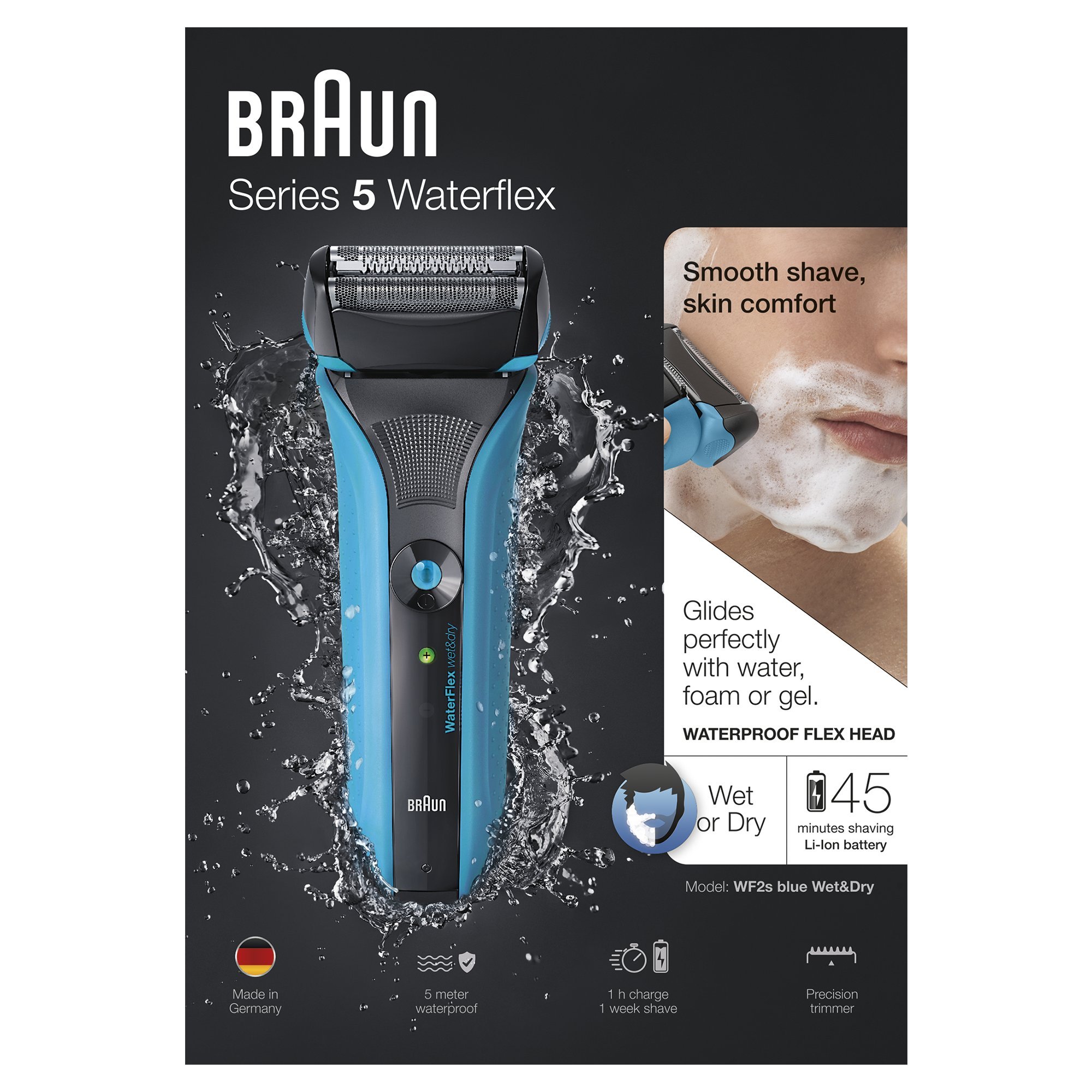 Braun-Series-5-WaterFlex-WF2s-Afeitadora-elctrica-para-hombre-de-lamina-en-seco-y-mojado-mquina-de-afeitar-barba-inalmbrica-y-capuchn-protector-color-azul