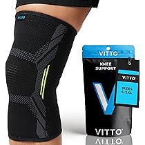 POWERLIX kniebrace voor vrouwen/mannen, compressie kniebandage voor meniscusscheur, artritis, Linddert kniepijn, ACL, hardlopen, gewichtheffen, basketbal, volleybal, sport, Oranje M