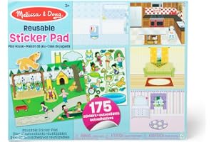 Melissa & Doug Reusable Sticker Pad Set: Play House - 175+ Reusable Stickers