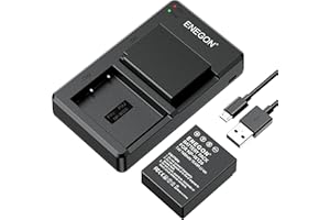 ENEGON NP-W126S / W126 Batería de Repuesto (Paquete de 2) y Cargador Dual USB para Fujifilm X100VI X100V X100F X-T1 X-T3 X-A1 X-E1 X-E2 X-E3 X-M1 X-Pro1 HS30EXR HS35EXR HS50EXR y más