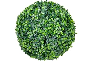 ‎DECOVEGO Decovego Deko Buchsbaum Auswahl 8-55 cm Künstlich Buchsbaumkugel Kugel Künstliche Pflanzen Pflanze Buchskugel Kunstpflanze, Durchmesser:35 cm