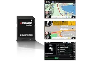 ZENEC Z-EMAP66-PC3: Micro SD-Karte mit PKW Navigation für ZENEC Autoradio/Multimediasystem Z-N966 und Z-N965, 3-D Karten für Europa, TMC, TPEG