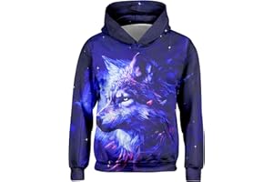 Freshhoodies Boys Girls Hoodie 3D Unisex Children's Hoodie Long Sleeve Pullover Hoodie Sweatshirt with Pockets 5-16 Years (M-XXXL)