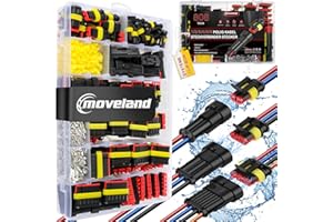 moveland Connecteur Électrique Automobile 808PCS - Connecteurs Automobile Rapides 1/2/3/4/5/6 Pôles avec Pince - Pour Voiture, Camion, Bateau, Moto (Câble : 1,5 mm², 300 V, 12 A)
