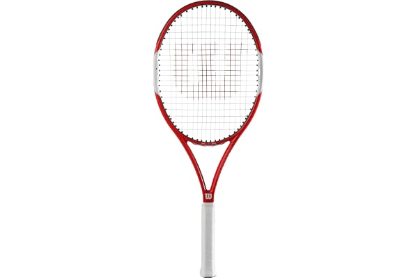Wilson Raquette de Tennis, Six.One Lite 102, Unisexe, pour Joueurs Intermédiaires, Taille de Manche L0, Rouge/Gris, WRT73660U0