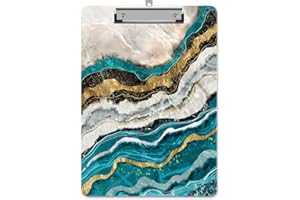 Piasoenc Cartellina portablocco in plastica, 31,5 x 22,5 cm, formato A4, formato lettera rigida, con clip in metallo, per infermieri, studenti, ufficio