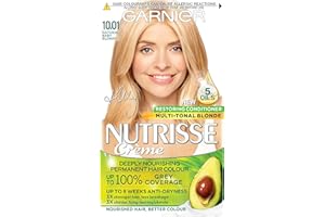 Garnier Nutrisse Permanent Hair Dye, Natural-looking, hair colour result, For All Hair Types, 10.01 Natural Baby Blonde