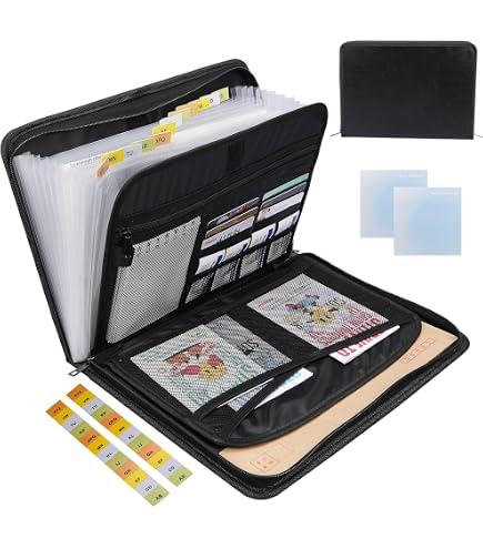 Borsa Portadocumenti Ignifuga E Impermeabile A4, 13 Scomparti, Con Manico - Per Ufficio, Viaggi
