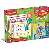 Clementoni- Sapientino 1000 Quiz-Schede Penna Interattiva, Gioco Educativo 3 Anni, Elettronico Parlante, Made in Italy, Color