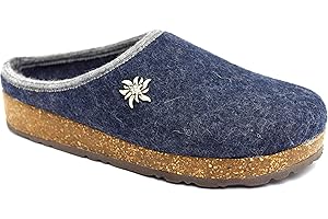 Amix Diamond U 1983 20 04 Beige Uomo Ciabatte Pantofole tirolesi in Lana Cotta Feltro in Stile Tirolese Calde con Plantare in Sughero rigenerato