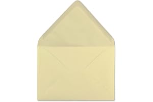 ‎GLÜXX AGENT 100 DIN C6 Briefumschläge Vanille - 11,4 x 16,2 cm - 120 g/m² Nassklebung Brief-Hüllen ohne Fenster für Einladungen von Ihrem Glüxx-Agent