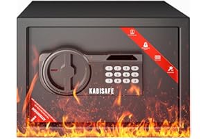 KABISAFE Safe Tresor für Zuhause, Möbeltresor mit Zahlenschloss,Digitaler Tresor mit Herausnehmbares Regal und Alarmanlage,Wandtresor für Schmuck Bargeld Dokumente