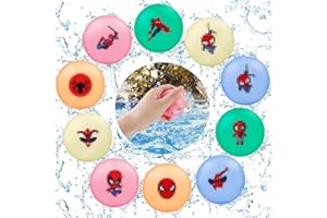 BGTLJKD 10 Stück Wasserbomben Wiederverwendbar, Schnell Befüllbare Silikon Wasserball für Kinder Erwachsene, Selbstschließend Wiederverwendbare Wasserballons für Wasserpark, Party, Familienspiel
