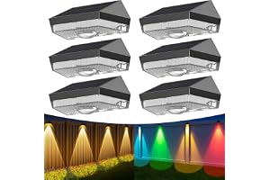 Solcellslampor för trädgård, 6 stycken vattentäta solcellslampor trädgårdsdekoration, kallt vit/neutralt ljus/varmvit/RGB, 10