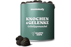 11-in-1 Grünlippmuschel Hund Gelenktabletten - Happy HIPS 110 Leckerli (325g) von mammaly - Gelenk- & Knochenschutz für Hunde - Praktische Alternative zu Kapseln & Grünlippmuschelpulver für Senior
