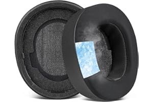 SOULWIT Cooling-Gel Replacement Earpads for Steelseries Arctis Nova Pro Wireless/Arctis Nova Elite Headphones, Ear Pads Cushions with High-Density Noise Isolation Foam, Added Thickness - Black