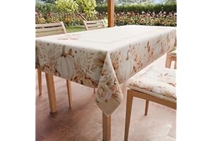 PETTI Artigiani Italiani - Tovaglia Antimacchia Rettangolare Copritavolo Cucina Disegno Zucca Autunno X18 Posti (140x360 cm), Tovaglia Halloween, 100% Made in Italy