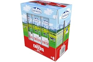 Central Lechera Asturiana Whole Milk, Pack 6 x 1L