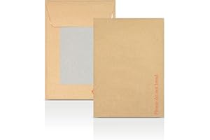 AKAR A6 Do Not Bend Packaging Cardboard Backed Envelopes - Hard Backed, 162 x 114mm (16x11cm) - Card Mailers (Pack of 100)
