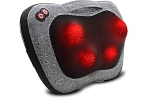 VIKTOR JURGEN Shiatsu Back Neck & Shoulder Massager with Heat - Deep Tissue Electric Pain Relief Pillow for Home & Office - Gifts for Men, Women, Dad, Mom, Christmas, Mothers Day, Fathers Day,Birthday