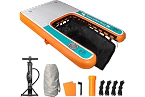 DiDiBirDi Rampa wodna dla psów, bardzo duża, nadmuchiwana rampa wodna, bardzo szeroka rampa wodna dla szczeniaków, do basenów i doków, drabiny i stopnie do pływania zwierząt domowych do 100 kg