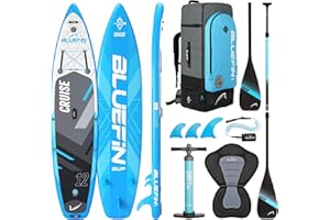 BLUEFIN SUP Bluefin Cruise Premium Stand Up Paddle Set | Inflatable Paddleboard for Adults | Sup Package with Backpack, Fiberglass Paddle, and Pump | 5 Year Warranty