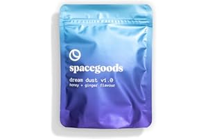 SPACE GOODS Spacegoods - Dream Dust v1.0 - Honey & Ginger Reishi Mushroom Powder - Natural Herbal Sleep Aid Supplement for Tea & Protein Shakes - Ashwagandha, Magnesium, Chamomile - Vegan - 30 Servings (135g)