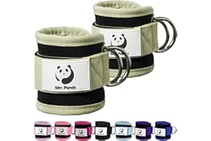 Slim Panda Cinghie per Caviglia Palestra, Cavigliere Cavi Palestra, Ankle Strap per Allenamento delle Gambe Confortevole Cavigliera da Palestra per Estensione delle Gambe