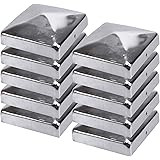 10x Pfostenkappen Pyramide Edelstahl 91 x 91 mm