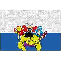 Marvel Avengers Party Table Cover - 180 X 120 Cm Large Rectangular Disposable Tablecloth For Birthday Supplies