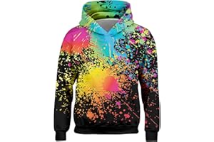 Freshhoodies Sweat-Shirt à Capuche Enfants Imprimé 3D Drôle Manches Longues Poche Capuche Pull pour Garçons Et Filles 5-16 Ans (M-XXXL)