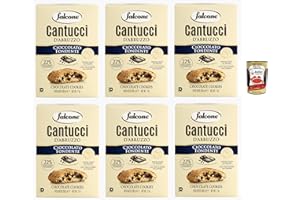 ‎ITALIAN GOURMET E.R. Falcone Cantucci al Cioccolato, Mandelgebäck mit Schokoladenstückchen, Kekse mit Schokolade aus Italien, insgesamt Gebäckstücke, 6x 200g + Italian Gourmet polpa 400g