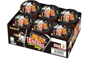 Samyang Buldak Spicy Hot Chicken Stir Fried Cup Noodles (Pack of 6)