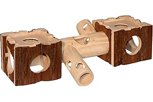 Kerbl Pet 82786 - Castello di Criceto con Tunnel Nature 40 x 12 x 10 cm