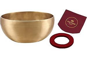 Sonic Energy Uniwersalna misa dźwiękowa – 600 g do medytacji, jogi i leczenia dźwiękiem – w zestawie pokrowiec z tkaniny i filcowy pierścień (SB-U-600)