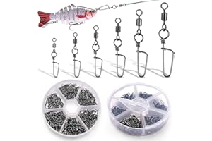 Annyswit 120 Pz Girelle da Pesca ad Alta Resistenza 6# 7# 8# 10# 12# 14# Canna da Pesca in Acciaio Inossidabile Resistente alla Corrosione Connettore da Pesca Rotolante Attrezzatura per Pesca in Mare