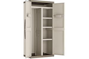 Keter Excellence Armadio per interni ed esterni, colore: beige/sabbia, 89 x 54 x 182 cm