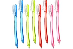 Zopeal Extra Hard and Firm Toothbrush for Adults Bulk Huge Head Bristle Full Head Manual Toothbrush for Cleaning(8 Counts)