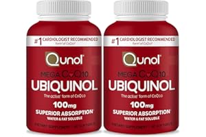 Qunol Ubiquinol CoQ10 100mg Softgels, Mega Ubiquinol 100mg - Superior Absorption - Active form of Coenzyme Q10 for Heart Health - 4 Month Supply - 60 Count (Pack of 2)