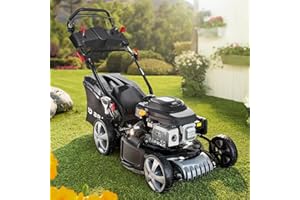 BRAST® Benzin Rasenmäher mit Antrieb | 3,5kW(4,76PS) | Elektrostart | 46cm Schnittbreite | viele Modelle | TÜV | 4 Takt OHV Motor | 30-80mm Schnitthöhe | 60L Fangkorb | Stahlgehäuse | Estart Speed