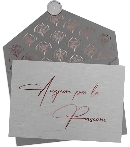Biglietto di congratulazioni per pensionamento – femmina/per lei – design con tè pomeridiano e fiori – finiture speciali e inserto illustrato foglia – realizzato nel Regno Unito